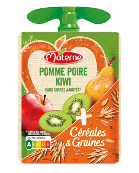 Compote gourdes pomme fraise Pom'potes 4x90g sur